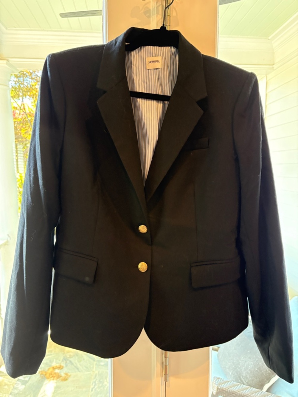 J. Crew Factory Black Women's Blazer with Gold Buttons *Size 12- size removed